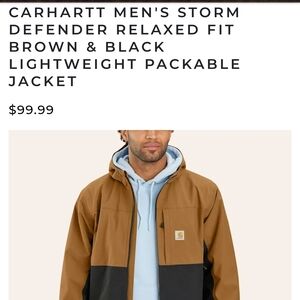 Carhartt Men's Lightweight Brown and Black Jacket